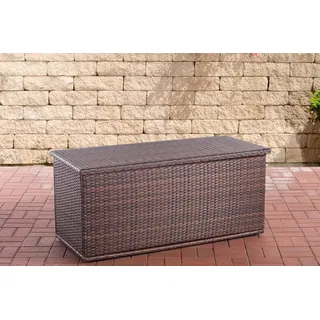 In And OutdoorMatch Rattan-Aufbewahrungsbox Oral - 125 cm - Kissenbox - Garten-Kissenbox - wasserdicht - mit Deckel - für drinnen und draußen - Gartenbox - Braun, Grau, Beige, Weiß