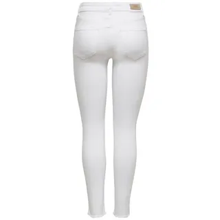 Only Damen ONLY Skinny Fit Jeans | Mid Waist Stretch Denim Hose | ONLBLUSH Life Röhrenjeans, Farben:Weiß, Größe:XS / 34L