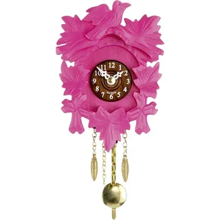 Trenkle Kuckulino 2015 PQ pink Schwarzwalduhr mit Quarzwerk und Kuckuckruf - Rosa
