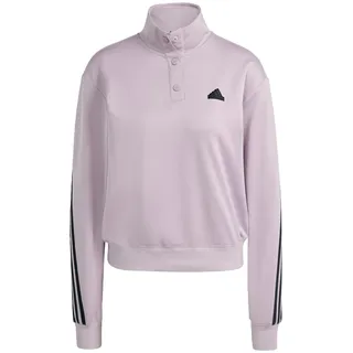 Adidas Damen Iconic Wrapping 3-Stripes Snap Track Jacket, preloved fig/Black, XS