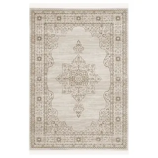 SAFAVIEH Traditionell Teppich für Wohnzimmer, Esszimmer, Schlafzimmer - Serenity Collection, Kurzer Flor, Creme und Gold, 183 X 274 cm