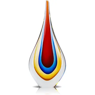 LCCCK Handgefertigte Murano Glas Skulpturen - Elegante Glaskunst Figuren Deko für Wohnzimmer, Fensterbank und Bücherregal - Briefbeschwerer Glas für Bür