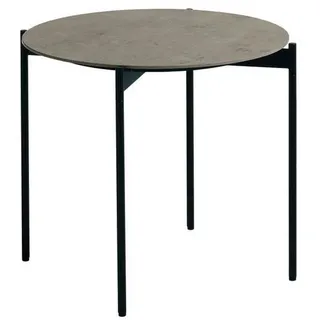 Venjakob Couchtisch , Grau, Schwarz , Metall, Keramik , rund , rund , 55x49x55 cm , Goldenes M , Wohnzimmer, Wohnzimmertische, Couchtische, Couchtische rund