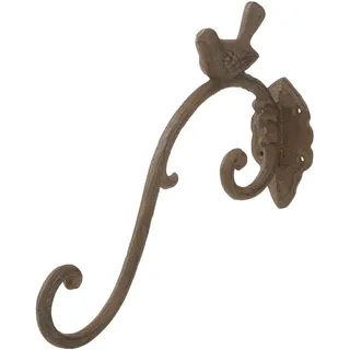 Dehner Vogel Haken nostalgisch, ca. 28.5 x 24.5 x 7 cm, Gusseisen, edelrostfarben, Rost