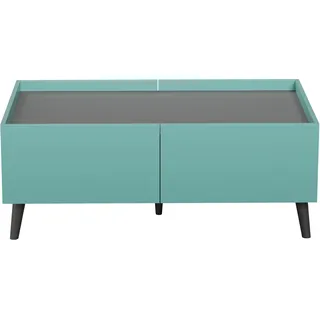 andas Couchtisch »Mikkeline« 1 Stk. tlg. Wohnzimmertisch mit eingelassenem Oberboden mit 4 Schubladen, blau