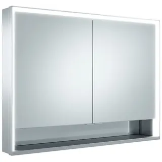 KEUCO Royal Lumos Spiegelschrank Wandvorbau 2-türig, kurze Tür, offenes Ablagefach, 1000mm, 14324171301, Ausführung: ohne Dali Steuerung