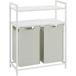 Mid.you Wäschekorb , Weiß , Metall, Holzwerkstoff , 73x92x33 cm , Haushalt & Kleinelektro, Wäschepflege, Wäschekörbe & Wäschetonnen
