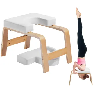 Vevor Yoga Kopfstandbank Inversionsstuhl 136 kg Tragkraft Weiß