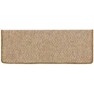 casa pura Stuffenmatten innen 1 Stück, rechteckig Selbstklebend in Sisal-Optik Treppenstuffen Matten Natur 65x23,5 cm Kalkuta