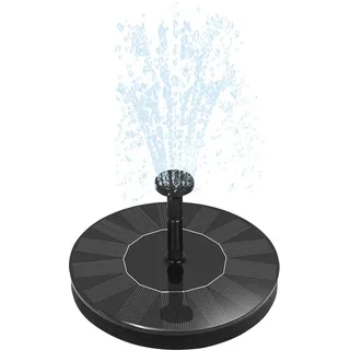 JNGLGO Springbrunnen Solar 1.4W - Solar Teichpumpe für Garten, Vogel-Bad, Teich, Fisch-Behälter Wasserspiel Dekoration (Rund)