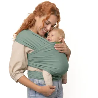 Boba Tragetuch Baby, Elastische Baumwolle, Neugeborene, Salbeigrün