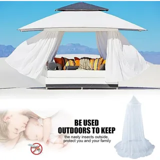Universelles Betthimmel-Moskitonetz zum Aufhängen für Einzel- bis Twin-Size-Hängematten, Kinderbetten, Outdoor-Indoor