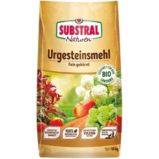 Substral Naturen Urgesteinsmehl für fruchtbare Böden, 10kg, Spurenelemente & Verbesserung der Bodenstruktur, Für alle Pflanzen & Gartenbereiche