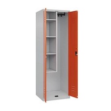 CP Putzmittelschrank Classic Plus 080100-00 S10000 lichtgrau, reinorange 60,0 x 50,0 x 185,0 cm, aufgebaut