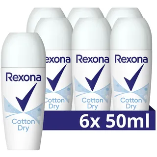 Rexona Anti-Transpirant Roll-On Cotton Dry 6 x 50 ml