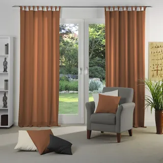 Wirth Dim out Vorhang Schlaufen 142 x 325 cm Braun/Orange 1 Stk.