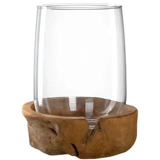 LEONARDO Windlicht 27 cm Glas Braun
