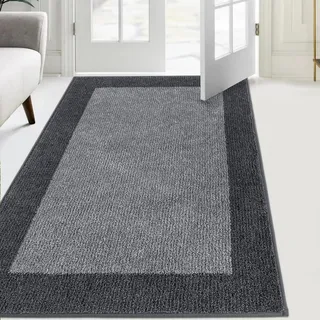 FCSDETAIL Schmutzfangmatte Innen 86 x 150 cm, rutschfeste Fußmatte, waschbar Sauberlaufmatte, absorbierend Fussmatte für Hund, Eingang, Haustür