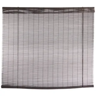 GARDINIA Bambus Rollo Schoko, Decken- oder Wandmontage, Lichtdurchlässig, Transparent, Alle Montage-Teile inklusive, 140 x 160 cm (BxH)