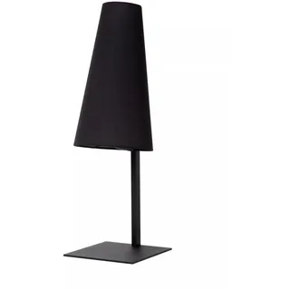Tischlampe Stoff Schwarz 56 cm E27 Nachttischlampe Modern Licht-Erlebnisse