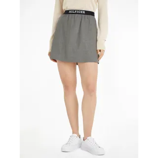 Tommy Hilfiger Bleistiftrock »ELASTICATED SHORT SKIRT«, Webrock mit Logoschriftzug, weiß