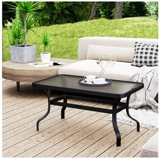 Outsunny Beistelltisch 95 x 55 x 46 cm Schwarz