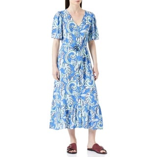 ONLY Damen Onlnova Life S/S Emily Dress Aop Ptm, Dazzling Blue/Aop:440 Soft Boho, XL