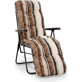 BEST Freizeitmöbel Sylt Relaxliege 68 x 66 x 110 cm Braun/Beige