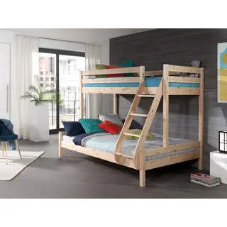 Vipack Etagenbett Martin 140 x 200 cm Kiefer massiv beige