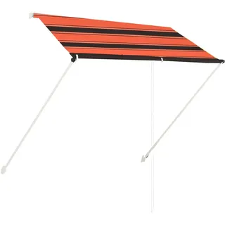 vidaXL Einziehbare Markise 200×150 cm Orange und Braun - Orange