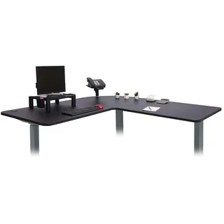 Mendler Eckschreibtisch schwarz