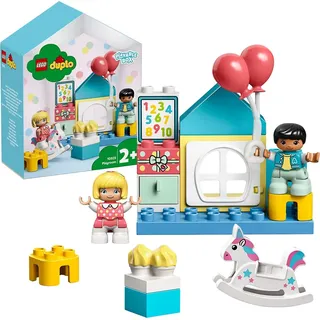 LEGO 10925 DUPLO Spielzimmer-Spielbox, Lernspielzeug, Puppenhaus mit großen Bausteinen, Spielzeug für Kleinkinder ab 2 Jahre
