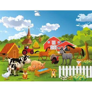 Papermoon Bauernhof", bunt,