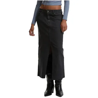 Urban Classics Slit Jeansrock - Black Washed - 30