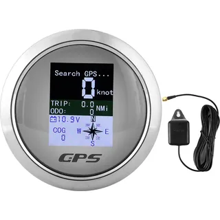 85 -mm -Tachometer GPS -Auto -Bootsingenieur Edelstahlabdichtung Digitale Messgeräte Cadran Blanc