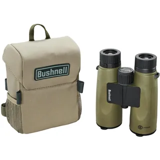 Bushnell Prime 12x50 Fernglas und Tresor Bino Caddy Kombinationspack, wasserdichtes Jagdfernglas mit robuster Fernglas-Tasche für Jagd, Vogelbeobachtung und Wandern