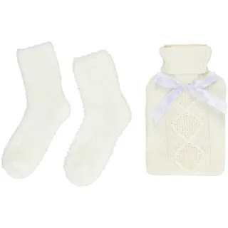 Wärmflasche , Weiß , Kunststoff, Textil , 0,7 l , rechteckig , 5x31x16 cm , Badaccessoires, Sonstige Badaccessoires