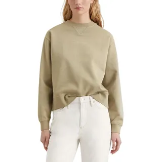 Marc O'Polo Denim Damen Sweatshirt aus Bio-Baumwolle Relaxed Fit, Grün (Dusky Green), XL
