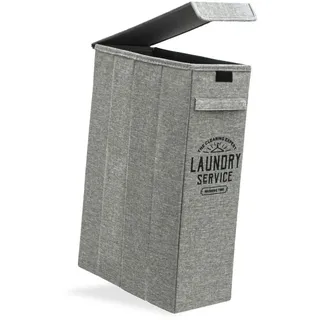 Dune Design Dunedesign Wäschekorb mit Deckel - 20x40x60 Wäschesammler Schmal - Wäsche Nischenregal