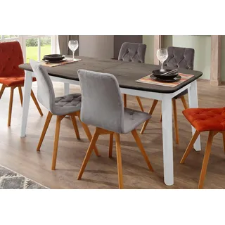 Home affaire Esstisch »Palermo« mit Auszugfunktion, aus Massivholz, FSC® zertifiziert, weiß