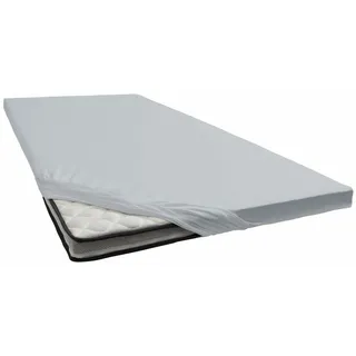 Topper-Spannbetttuch 5001 Jersey 90 x 200 - 100 x 220 cm silber