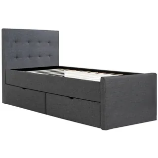 Homestyle4u Polsterbett 90 x 200 cm Grau