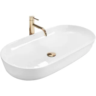 Rea Aufsatzwaschbecken Cleo 81 Oval White - Weiß