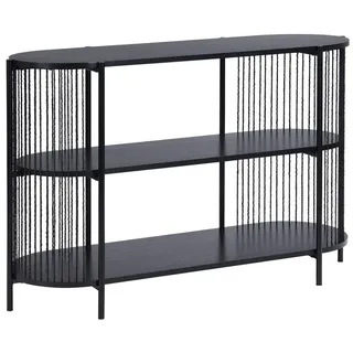 Sideboard mit 3 Einlegeböden aus MDF und Metall in Schwarz