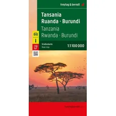 Tansania - Ruanda - Burundi, Straßenkarte 1:1.100.000, freytag & berndt