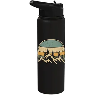 Alpen Berge Wald Bergsteiger Natur Stainless Steel Insulated Water Bottle
