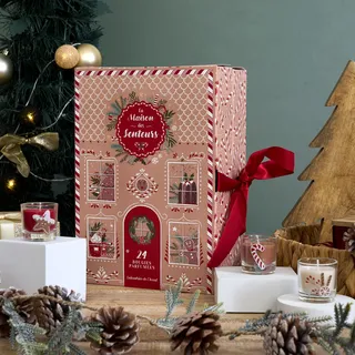 Eleganter Adventskalender mit Duftkerzen für eine festliche Weihnachtszeit
