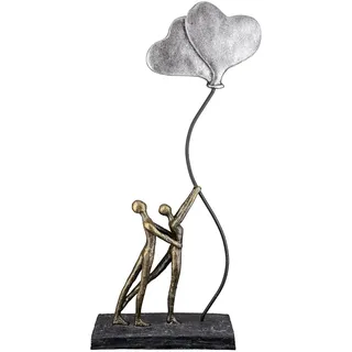 Gilde Skulptur - Bronzefarben , Kunststoff , 20x48x7.5 cm , zum Stellen , Dekoration, Dekofiguren & Skulpturen, Skulpturen
