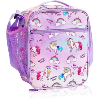 Isolierte Mädchen-Lunchbox mit Thermos, Fassungsgefäß, Tragetasche, leckgeschützte und wasserfeste Lunchbox mit Griff und Gurt für den Arbeitsweg