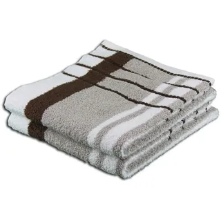 Gözze Berlin Handtuchset 2-tlg. taupe/schoko